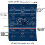 nevada wolf pack handdrawn stripes blue quilt blanket best selling