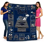 nevada wolf pack snoopy love blue quilt blanket best selling