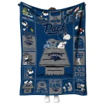 nevada wolf pack snoopy love blue quilt blanket best selling