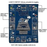 nevada wolf pack snoopy love blue quilt blanket best selling