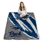 nevada wolf pack stroke art blue white quilt blanket best selling