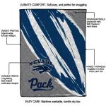 nevada wolf pack stroke art blue white quilt blanket best selling
