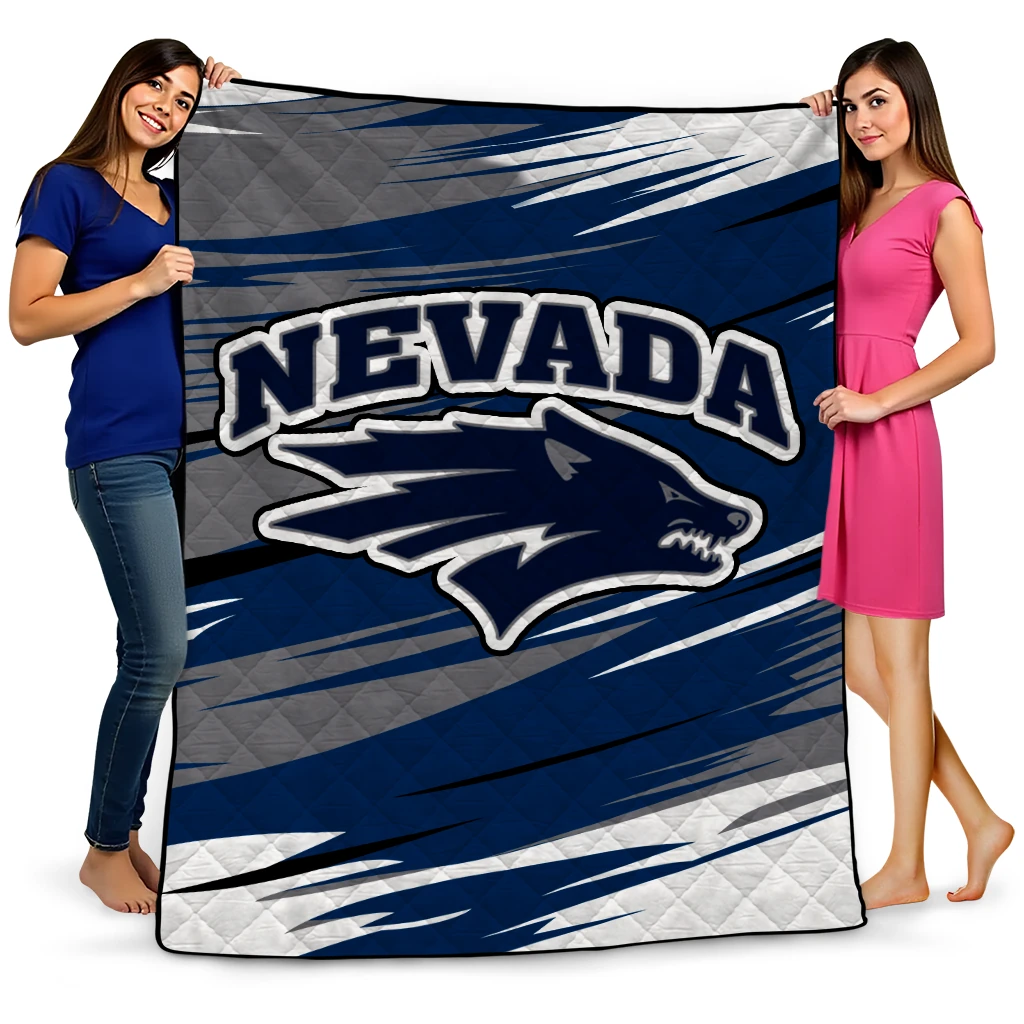 nevada wolf pack wild lines blue white quilt blanket best selling