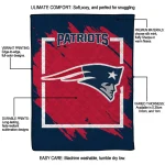 new england patriots block border blue quilt blanket best selling