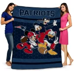 new england patriots disney football blue quilt blanket best selling