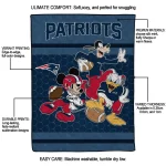 new england patriots disney football blue quilt blanket best selling