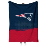 new england patriots dot illusion blue quilt blanket best selling