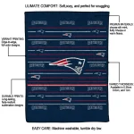 new england patriots handdrawn stripes blue quilt blanket best selling