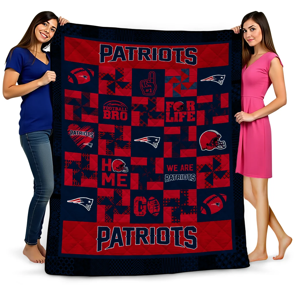 new england patriots helmet heart blue quilt blanket best selling new england patriots helmet heart blue quilt blanket best selling