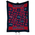 new england patriots helmet heart blue quilt blanket best selling