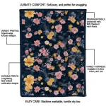 new england patriots hibiscus foliage blue quilt blanket best selling
