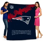 new england patriots shield badge blue quilt blanket best selling