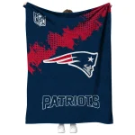 new england patriots shield badge blue quilt blanket best selling