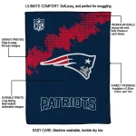 new england patriots shield badge blue quilt blanket best selling