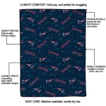 new england patriots solid classic blue quilt blanket best selling