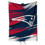 new england patriots wild lines blue white quilt blanket best selling