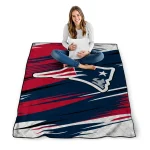 new england patriots wild lines blue white quilt blanket best selling