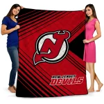 new jersey devils arrow layers red quilt blanket best selling