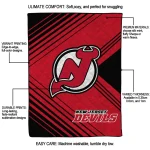 new jersey devils arrow layers red quilt blanket best selling