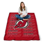 new jersey devils bold red quilt blanket best selling