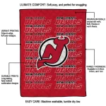 new jersey devils bold red quilt blanket best selling