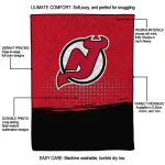 new jersey devils dot illusion red quilt blanket best selling