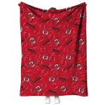 new jersey devils solid classic red quilt blanket best selling