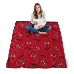 new jersey devils solid classic red quilt blanket best selling