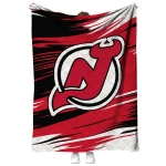 new jersey devils wild lines red white quilt blanket best selling