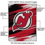 new jersey devils wild lines red white quilt blanket best selling