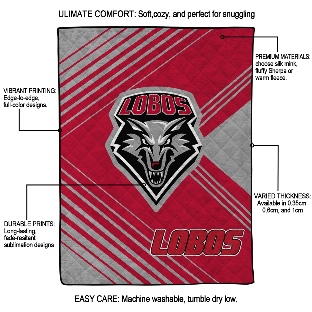 new mexico lobos arrow layers red quilt blanket latest model new mexico lobos arrow layers red quilt blanket latest model