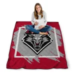 new mexico lobos block border red quilt blanket best selling