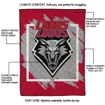 new mexico lobos block border red quilt blanket best selling