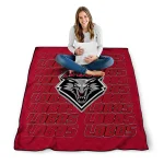 new mexico lobos bold red quilt blanket best selling
