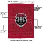 new mexico lobos bold red quilt blanket best selling