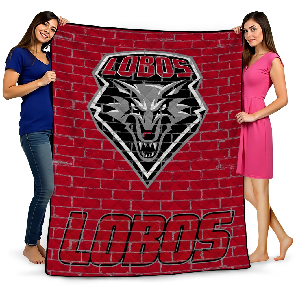 new mexico lobos brick grid red quilt blanket best selling new mexico lobos brick grid red quilt blanket best selling