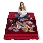 new mexico lobos disney football red quilt blanket best selling