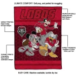 new mexico lobos disney football red quilt blanket best selling