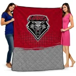 new mexico lobos dot illusion red quilt blanket best selling