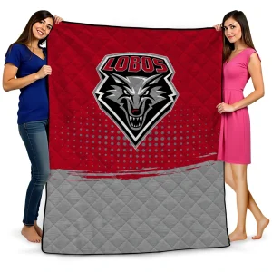 new mexico lobos dot illusion red quilt blanket best selling