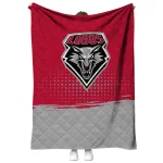 new mexico lobos dot illusion red quilt blanket best selling