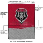 new mexico lobos dot illusion red quilt blanket best selling