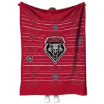 new mexico lobos handdrawn stripes red quilt blanket best selling
