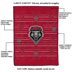 new mexico lobos handdrawn stripes red quilt blanket best selling
