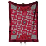 new mexico lobos helmet heart red quilt blanket best selling