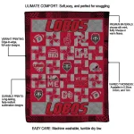 new mexico lobos helmet heart red quilt blanket best selling