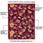 new mexico lobos hibiscus foliage red quilt blanket best selling