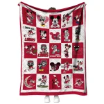 new mexico lobos mickey mouse motif red white quilt blanket best selling
