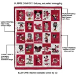 new mexico lobos mickey mouse motif red white quilt blanket best selling