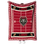 new mexico lobos mickey player red quilt blanket best selling